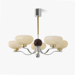 Gothic Glass Bowl Chandelier with Gold Accents for Modern Interiors
