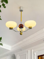 Gothic Glass Bowl Chandelier with Gold Accents for Modern Interiors