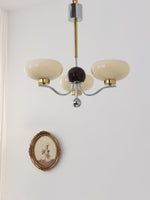 Gothic Glass Bowl Chandelier with Gold Accents for Modern Interiors