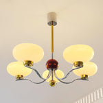 Gothic Glass Bowl Chandelier with Gold Accents for Modern Interiors