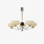 Gothic Glass Bowl Chandelier with Gold Accents for Modern Interiors