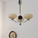 Gothic Glass Bowl Chandelier with Gold Accents for Modern Interiors
