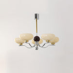 Gothic Glass Bowl Chandelier with Gold Accents for Modern Interiors
