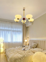 Gothic Glass Bowl Chandelier with Gold Accents for Modern Interiors