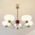 Gothic Glass Bowl Chandelier with Gold Accents for Modern Interiors