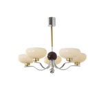 Gothic Glass Bowl Chandelier with Gold Accents for Modern Interiors