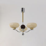 Gothic Glass Bowl Chandelier with Gold Accents for Modern Interiors