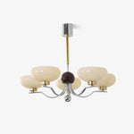 Gothic Glass Bowl Chandelier with Gold Accents for Modern Interiors