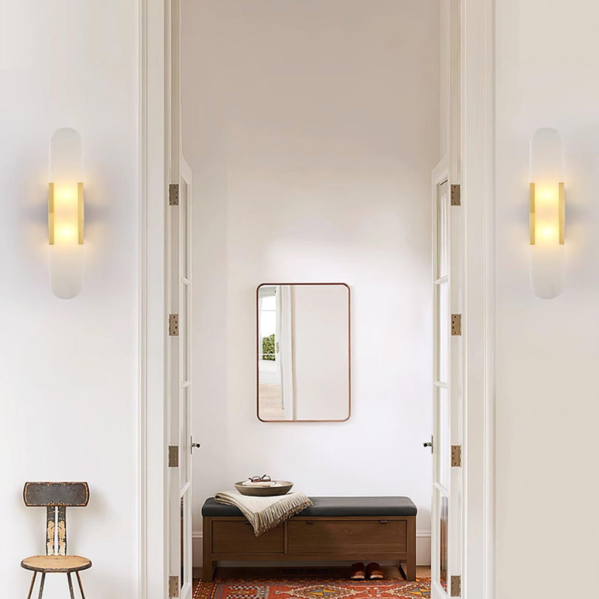 Melange Elongated Plug In Sconce
