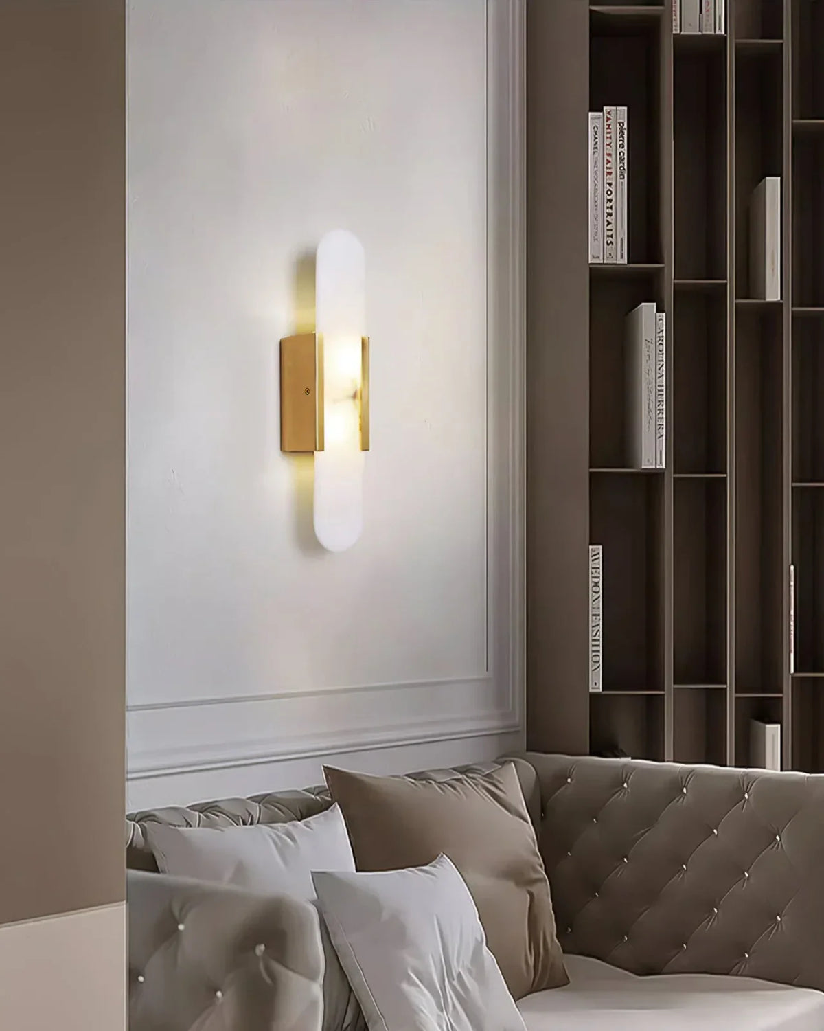 Melange Elongated Alabaster Sconce