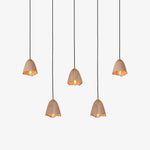 Melody Bell Wood Pendant Light – Modern Natural Chandelier for Dining and Living Spaces