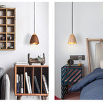Melody Bell Wood Pendant Light – Modern Natural Chandelier for Dining and Living Spaces