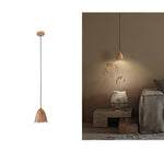 Melody Bell Wood Pendant Light – Modern Natural Chandelier for Dining and Living Spaces
