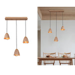 Melody Bell Wood Pendant Light – Modern Natural Chandelier for Dining and Living Spaces