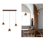 Melody Bell Wood Pendant Light – Modern Natural Chandelier for Dining and Living Spaces
