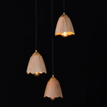 Melody Bell Wood Pendant Light – Modern Natural Chandelier for Dining and Living Spaces