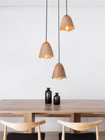 Melody Bell Wood Pendant Light – Modern Natural Chandelier for Dining and Living Spaces