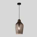 Melon Shaped Glass Pendant Light