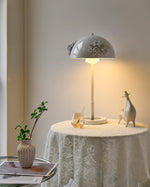 Meni Sculptural Table Lamp with Crystal Buds and LED Light