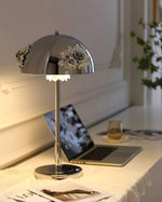 Meni Sculptural Table Lamp with Crystal Buds and LED Light