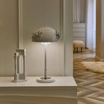 Meni Sculptural Table Lamp with Crystal Buds and LED Light