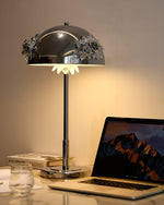 Meni Sculptural Table Lamp with Crystal Buds and LED Light