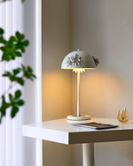 Meni Sculptural Table Lamp with Crystal Buds and LED Light