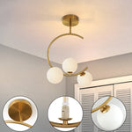 Meniscus Glass Ball Ceiling Lamp