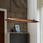 Mernoe Wooden Linear Chandelier with Brass Accents for Modern Interiors