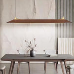 Mernoe Wooden Linear Chandelier with Brass Accents for Modern Interiors