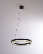 Merope Modern LED Chandelier in Black or Smoke Gray Glass