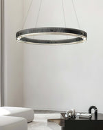 Merope Modern LED Chandelier in Black or Smoke Gray Glass