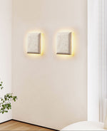 Mesa Glow Travertine Wall Sconce – Organic Modern LED Lighting