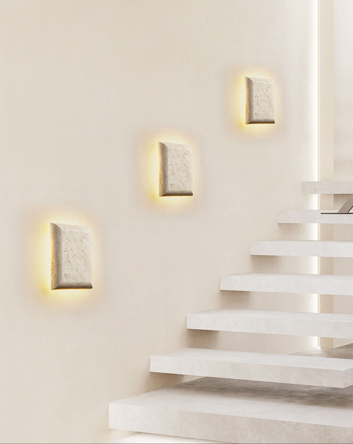 Mesa Glow Travertine Wall Sconce – Organic Modern LED Lighting