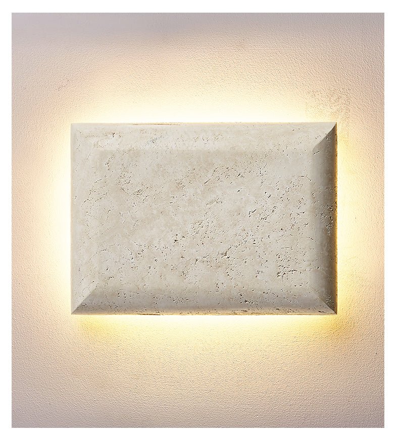 Mesa Glow Travertine Wall Sconce – Organic Modern LED Lighting