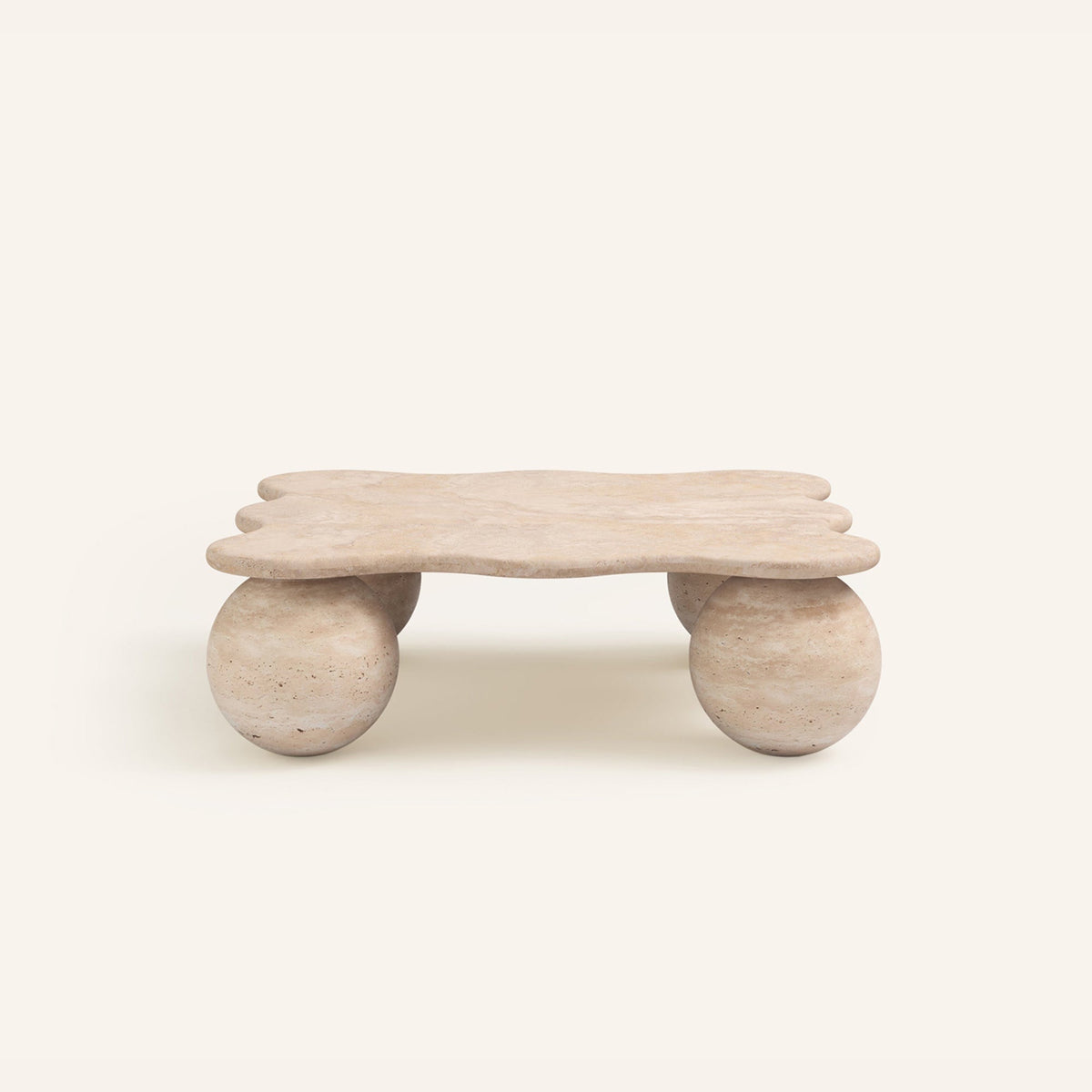 Mesa Pebble Coffee Table in Natural Stone – Sculptural Marble & Travertine