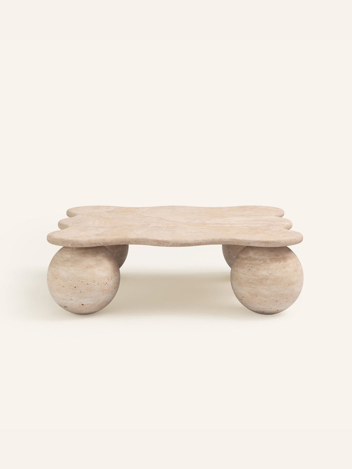 Mesa Pebble Coffee Table in Natural Stone – Sculptural Marble & Travertine