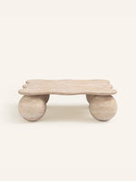 Mesa Pebble Coffee Table in Natural Stone – Sculptural Marble & Travertine