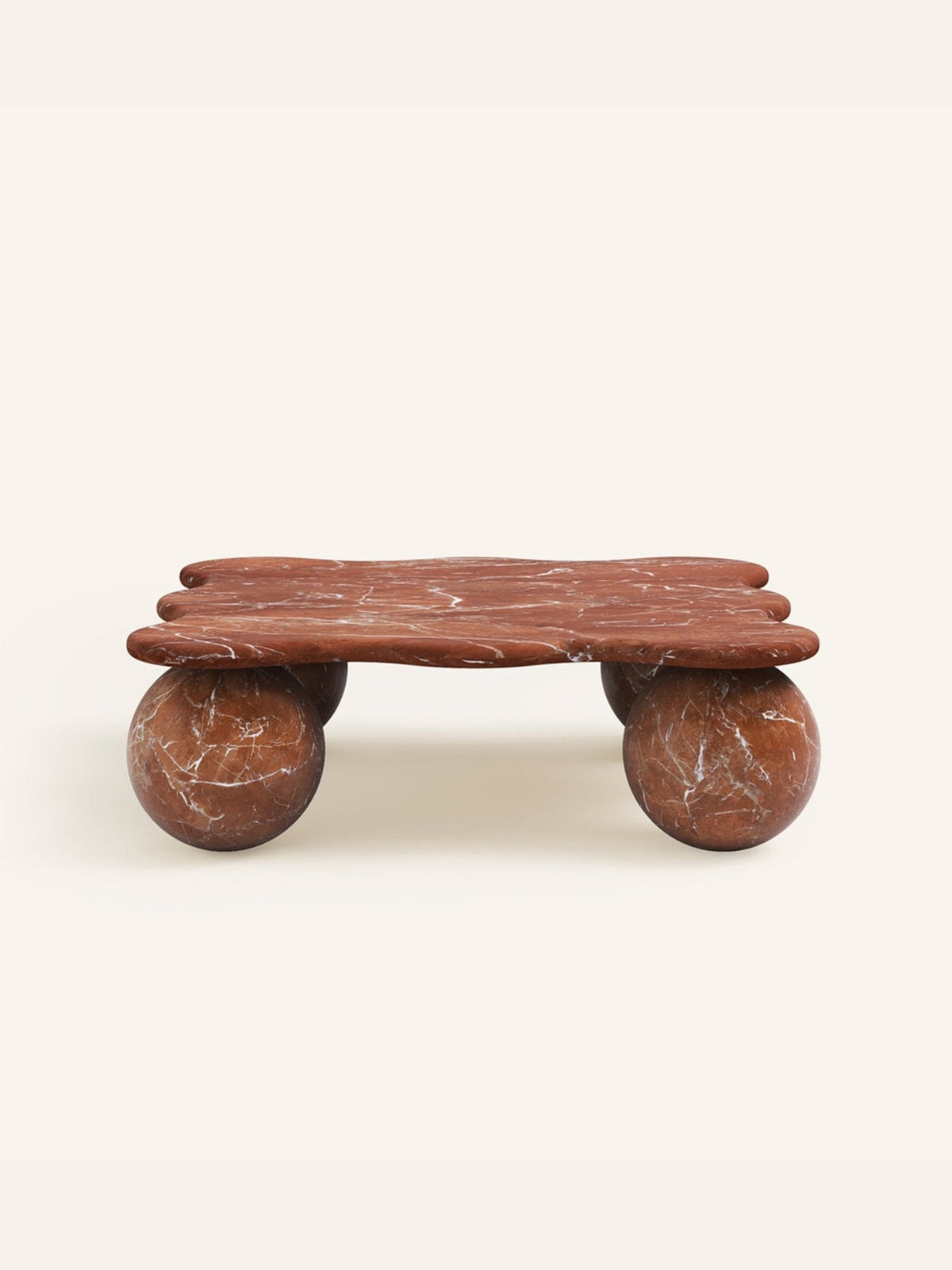 Mesa Pebble Coffee Table in Natural Stone – Sculptural Marble & Travertine