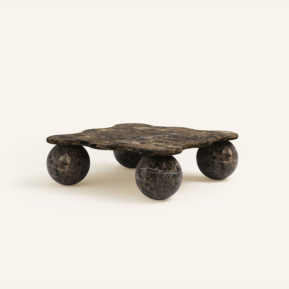Mesa Pebble Coffee Table in Natural Stone – Sculptural Marble & Travertine