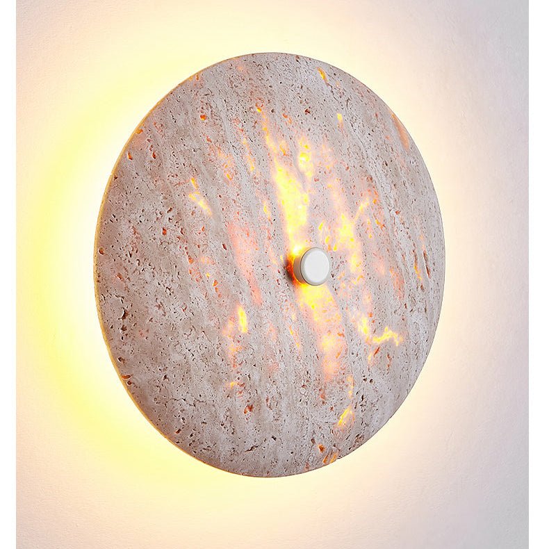 Mesa Travertine Wall Sconce – Modern Natural Stone LED Wall Light