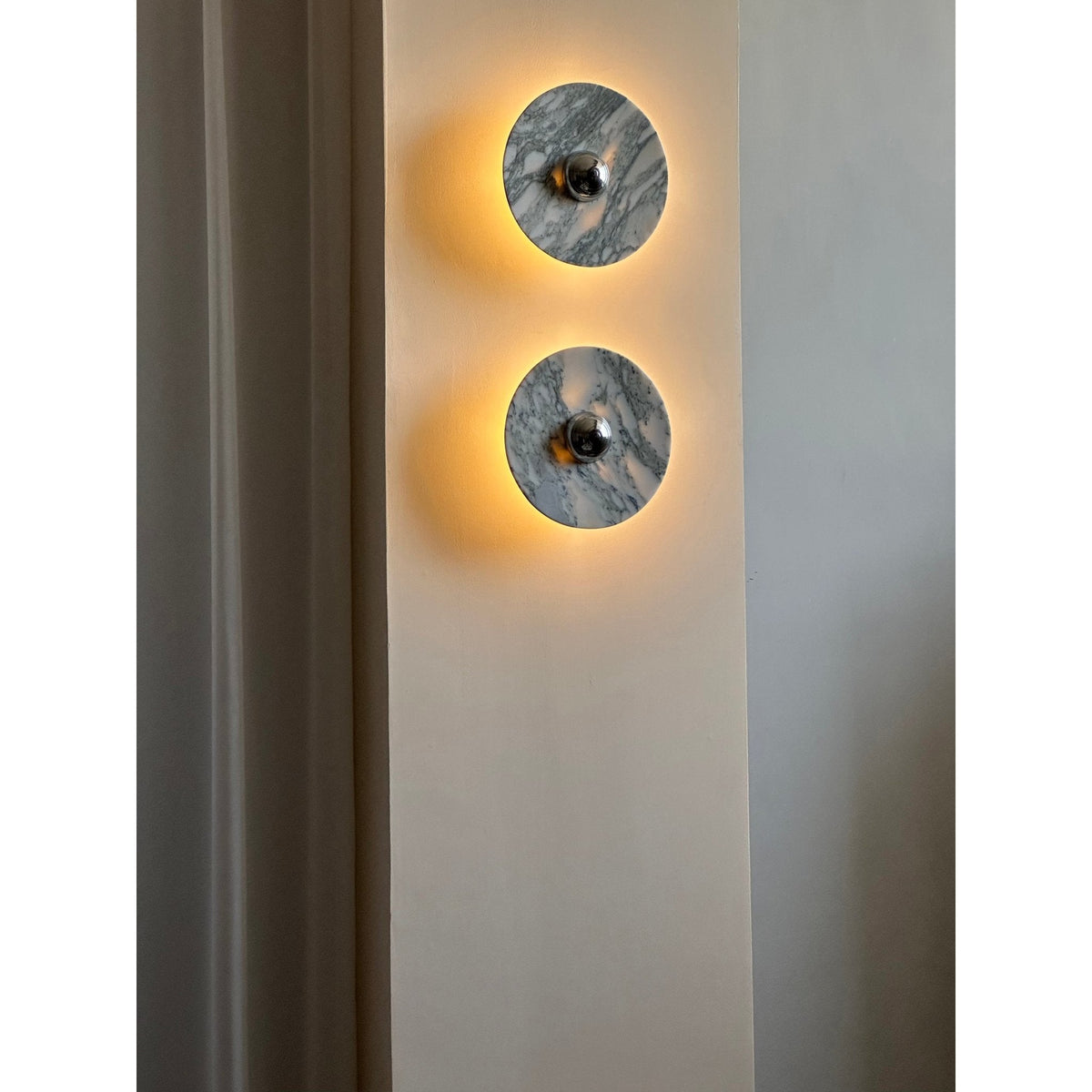 Messier Marble Wall Sconce with Touch Control | Modern LED Wall Light