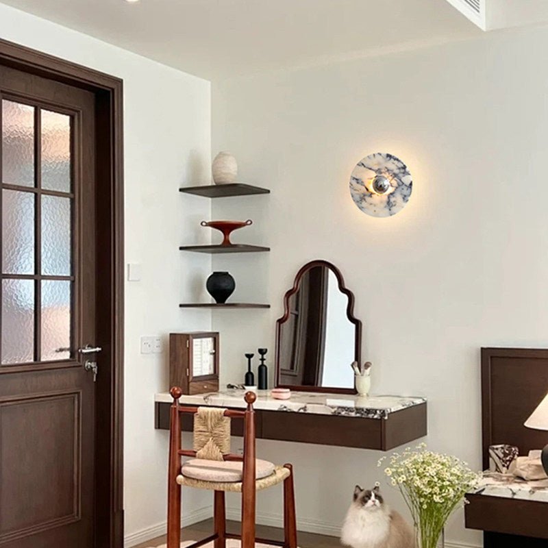 Messier Marble Wall Sconce with Touch Control | Modern LED Wall Light