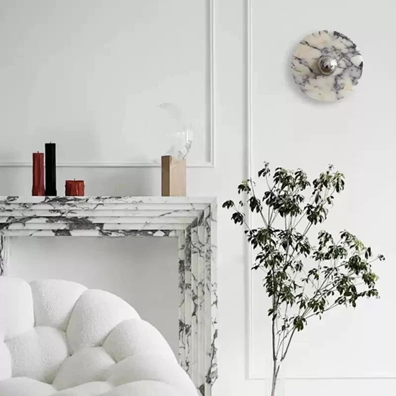 Messier Marble Wall Sconce with Touch Control | Modern LED Wall Light