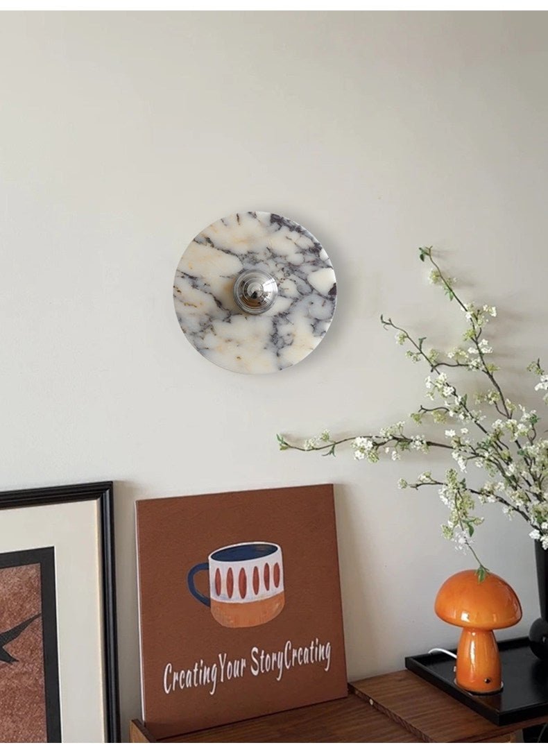 Messier Marble Wall Sconce with Touch Control | Modern LED Wall Light