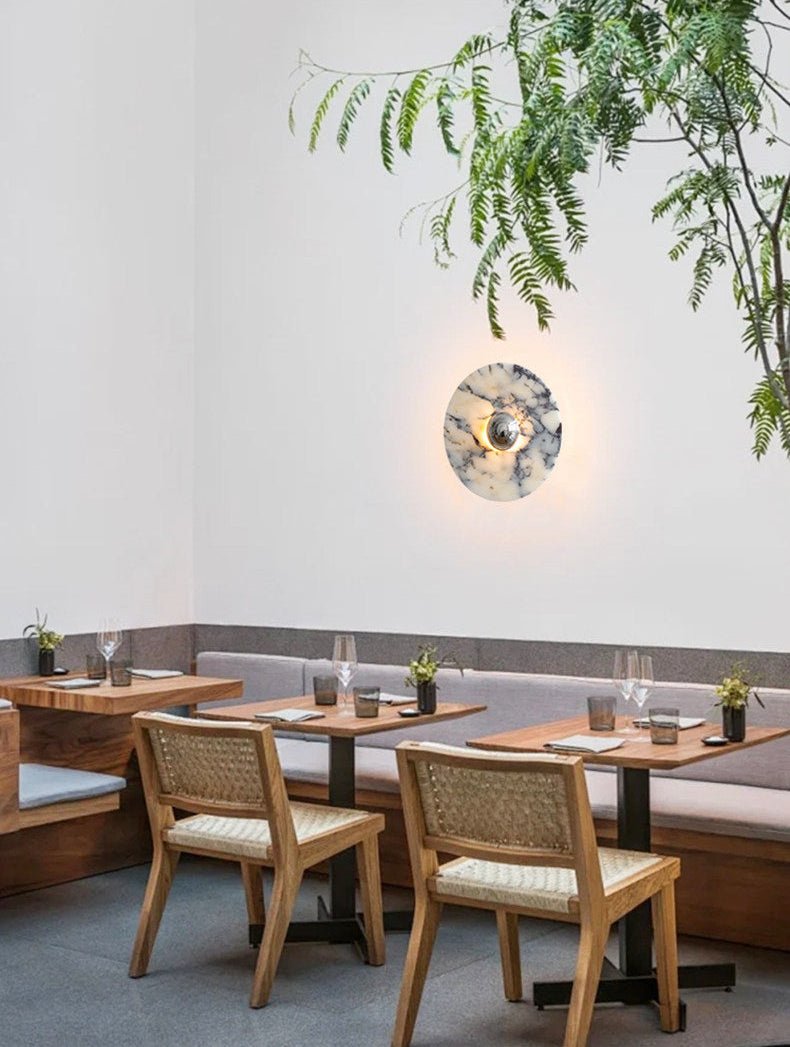 Messier Marble Wall Sconce with Touch Control | Modern LED Wall Light