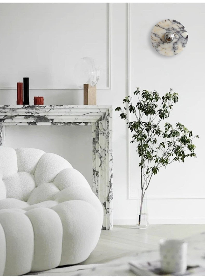 Messier Marble Wall Sconce with Touch Control | Modern LED Wall Light
