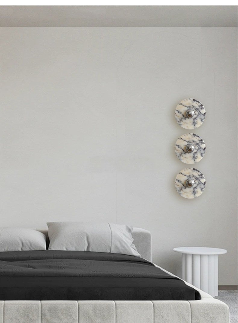 Messier Marble Wall Sconce with Touch Control | Modern LED Wall Light