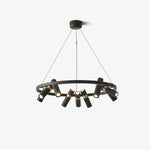 Black Multi-Pipe Chandelier Modern Linear Pendant Light