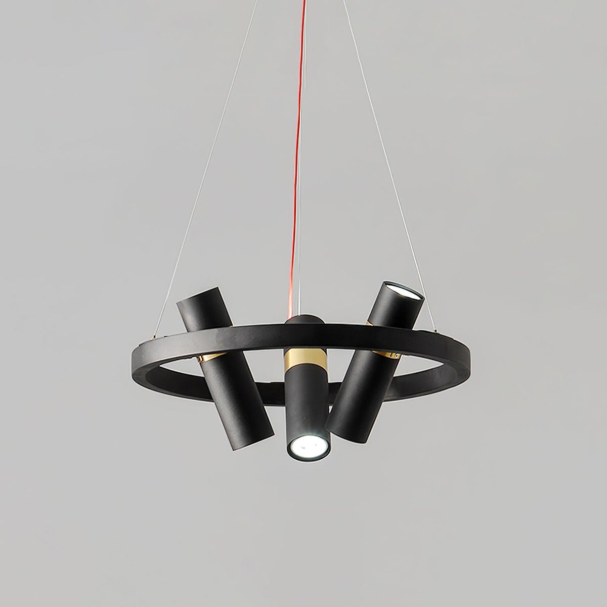 Black Multi-Pipe Chandelier Modern Linear Pendant Light